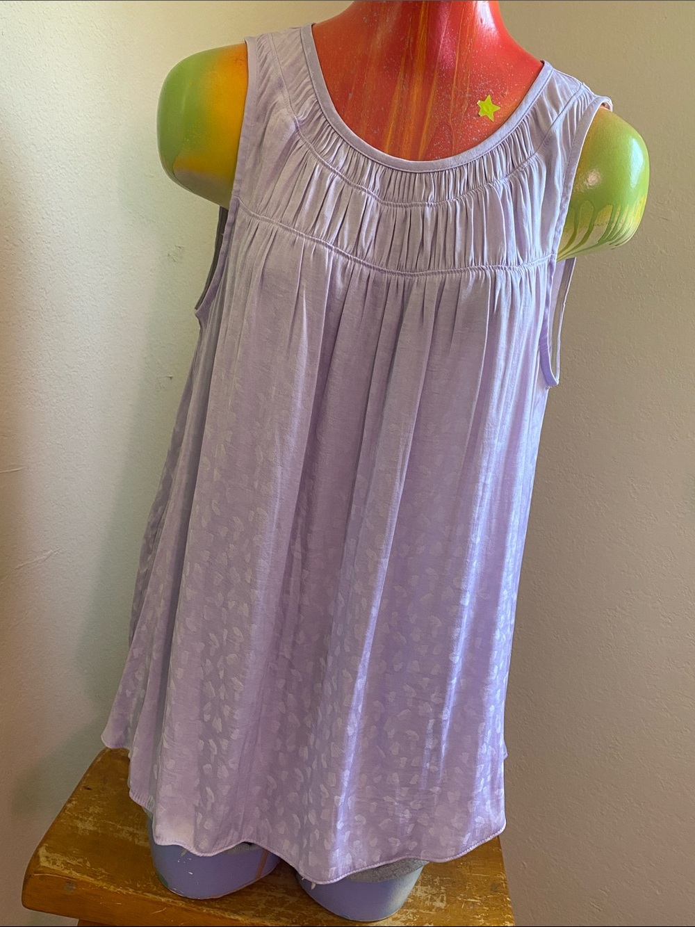 Simply Vera Vera Wang Lavender Pleated Sleeveless Camisole